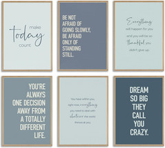 6Pcs Inspirational Quotes Wall Art Motivational Inspirational Office Wall Art…