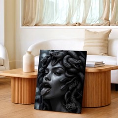 Wall Art Gorgon Medusa Snake Hair Woman Portrait Gothic Dark Fantasy Print Decor