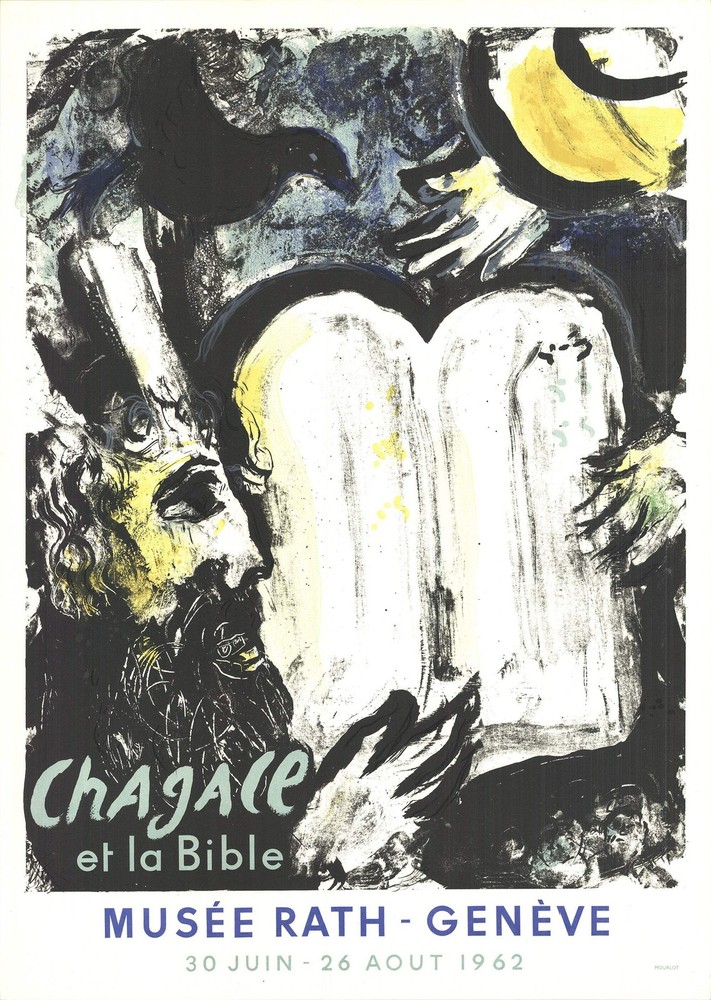 MARC CHAGALL Moses and the Tablets of the Law 29.75″ x 21.25″ Lithograph 1962 Mo