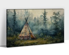 Native American Wall Decor for Bedroom – Native American Wolf Wall Art, India…