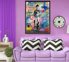 Charlie Graffiti Canvas Wrap Wall Decor PosterWall Art Print Alec Monopoly