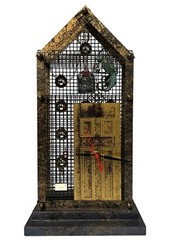 HEATHER RAMSEY UNUSUAL WHIMSICAL PARVENUE CLOCK HOUSE METAL ART UNIQUE DESIGN