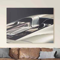 Silver Porsche 918 Spyder Vintage Sports Cars Canvas Wall Art Print