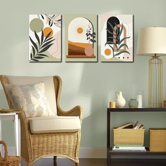 3 Pcs Bohemian Wall Art for Bedroom Boho Plant Bathroom Wall Decor 12 x 17.5Inch
