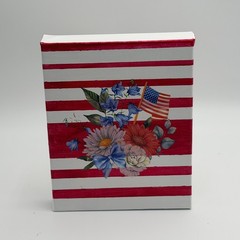 canvas art wall decor 8 x 10 patriotic print. Can be hung or stand alone.