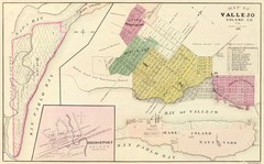Historic City Map – Vallejo California – Thompson 1878 – Vintage Wall Art