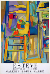 MAURICE ESTEVE Peintures, 1947 30.75″ x 20.75″ Lithograph 1965 Modernism
