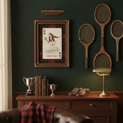 Queen of Tennis Poster, Vintage Sports Wall Art, Preppy Country Club Decor