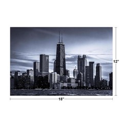 Chicago City Skyline Photo Photograph Cool Wall Decor Art Print Poster 12×18