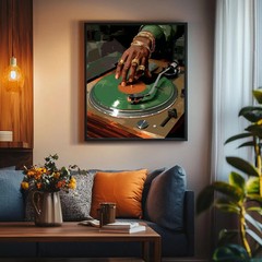Vinyl Record DJ Wall Art Hip Hop Turntable Poster Printable