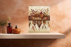 11×14 Boho Border Canvas Print Wall Art