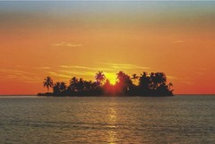 Poster Studio B – Sunny Island Sunset Ocean Sea View 24×36″ NEW Wall Art CJ2612