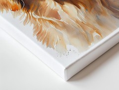 Golden Retriever Dog Portrait Watercolor Canvas Wall Art Animal Home Decor Print