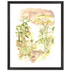 Premium Wooden Framed Poster With Premium Matte Paper Jungle – Art Numérique à T