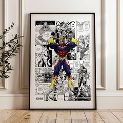 All Might Manga Panels Poster | My Hero Academia Anime Wall Art Print