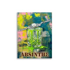 Pop Art Bild «Absinthe» Grüne Fee | by daveschloffiart | Wandbild Bar Deko