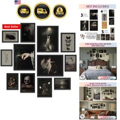 Dark Academia Decor – Victorian Gothic Wall Art Prints, Dark Moody Aesthetic …