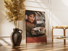 Michele Mouton Audi Quattro S1 Rally Poster Art Print Vintage WRC Racing Wall Ar