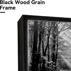 Black and White Forest Sunset Canvas Art for Bedroom and Living Room Decor