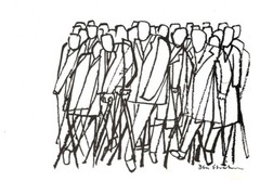 Nonconformists Ben Shahn Midcentury Social Realism Figurative Line Drawing Print