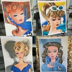 RETRO BARBIE 8×10 Portrait Art Print Bundle Set Of 4 – SILKSTONE BARBIES