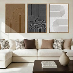 Extra Large Abstract Modern Wall Art Abstract Line Wall Decor Framed Dark Wal…