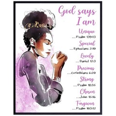 African American Women Scripture Print – Inspirational Gift