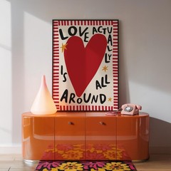 Love Typography Wall Art | Colourful Modern Quote Print