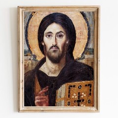 Christ Pantocrator Sinai Jesus Christ Christian Bible God Wall Art Poster Print