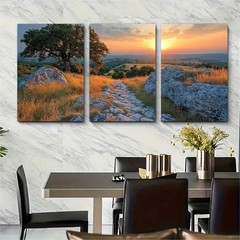 3pcs Paper Scenic Wild Rockface Perfect Wall Art Canvas Unframed/Framed