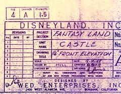 1955 Blueprint of the Disneyland Castle POSTER! (up to 24 x 36) – Vintage – Art