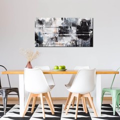 Abstract Art Wall Decor Office – Black And White Pictures Wall Art for Living…