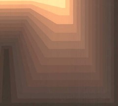 JURGEN PETERS Arc 40″ x 30″ Serigraph 1979 Abstract Brown Silkscreen