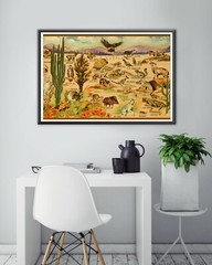 1930’s Desert Wildlife POSTER! (up to 24″ x 36″) – Vintage Postcard – Southwest