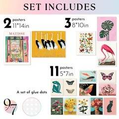 97 Decor LARGE11x14 Eclectic Wall Art Prints – Large Maximalist Wall Decor, C…