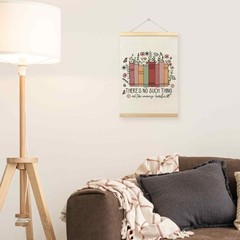 Bookish Reading Nook Corner Poster Hanger Frame, Books Floral Flowers Hanging…