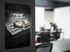 TIME IS MONEY Motivational Wall Vinyl Decal Poster Print (Removable Adhesive)