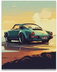 Porsche 11×14 Poster | Classic Sports Car Wall Art | High-Quality Print | Fast S
