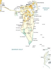 Bahrain Road Map GLOSSY POSTER PICTURE PHOTO PRINT BANNER 12213