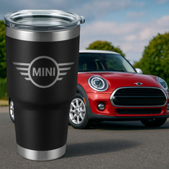 Mini Cooper Logo 30 oz Insulated Tumbler – For The Car Enthusiest. Sweet!