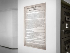 Declaration Independence Remastered Readable US History Art Print Poster 12×18