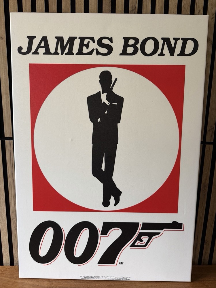 James Bond 007 Large Canvas Wall Art Licensed Movie Poster 38.5”x26.5”