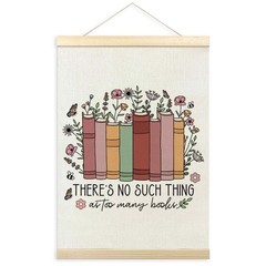 Bookish Reading Nook Corner Poster Hanger Frame, Books Floral Flowers Hanging…