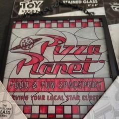 Toy Story Pizza Planet/Cars Rusteze 6×6 Hanging Stained Glass