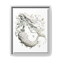 Gothic Mermaid Printable Art Skeleton Siren PDF Wall Decor Download #2