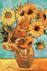 Vincent Van Gogh Vase With Twelve Sunflowers 1888 Art Print Poster 24×36 inch