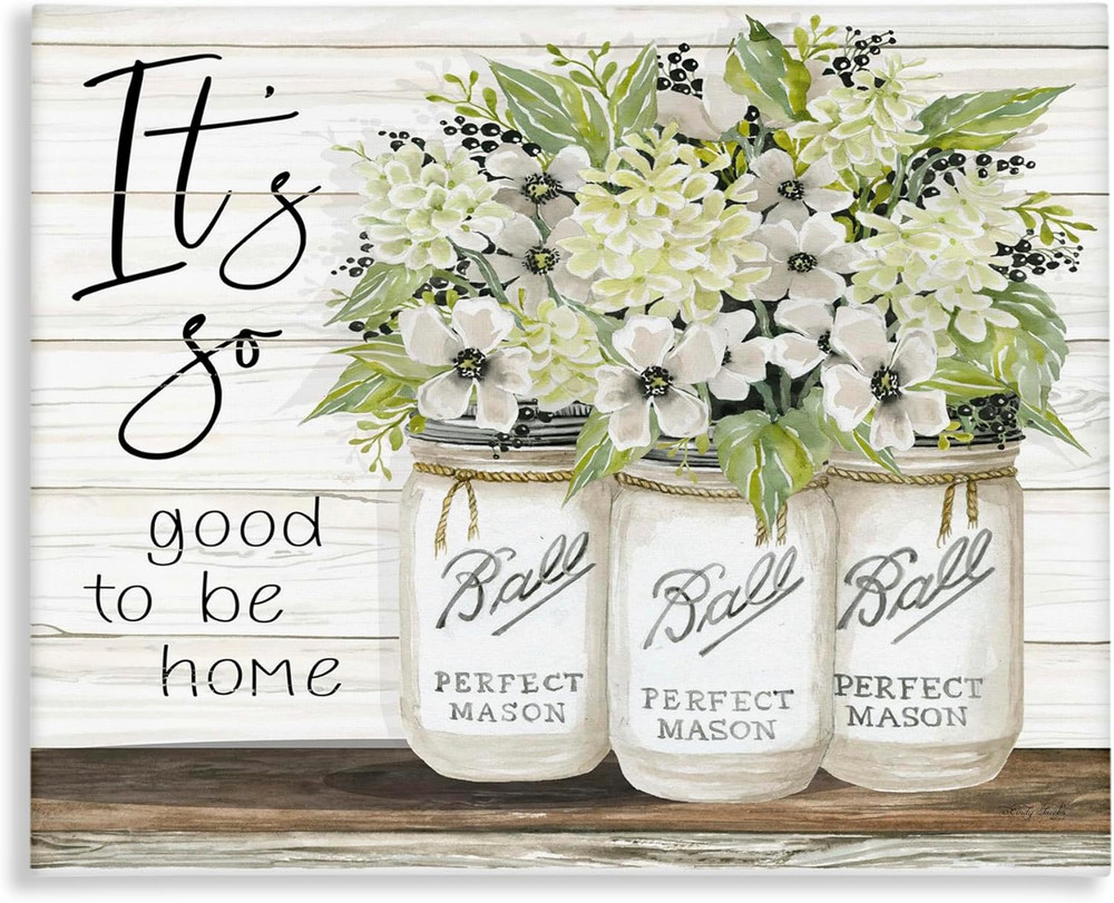 ‘Charming Phrase Floral Bouquet ‘, Canvas Art, 40 X 30 Inches, Easy to Hang and