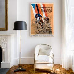 IV Internationale Friedensfahrt Warschau Berlin Prag Bicycle 1953 Retro Vintage