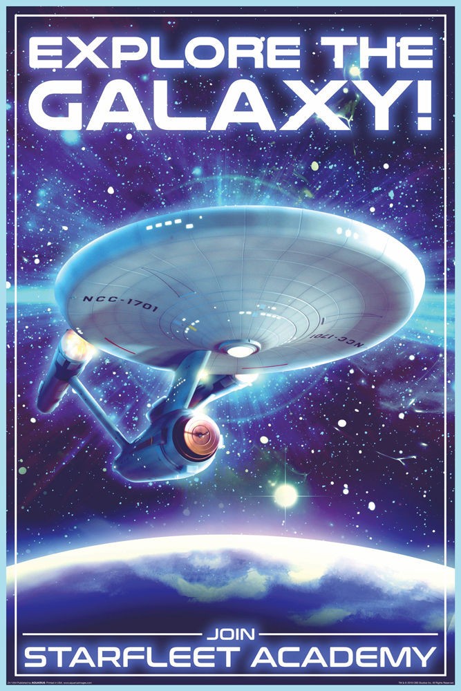 Poster Studio B – Star Trek Starfleet Travel USS Enterprise 24×36″ NEW N241454