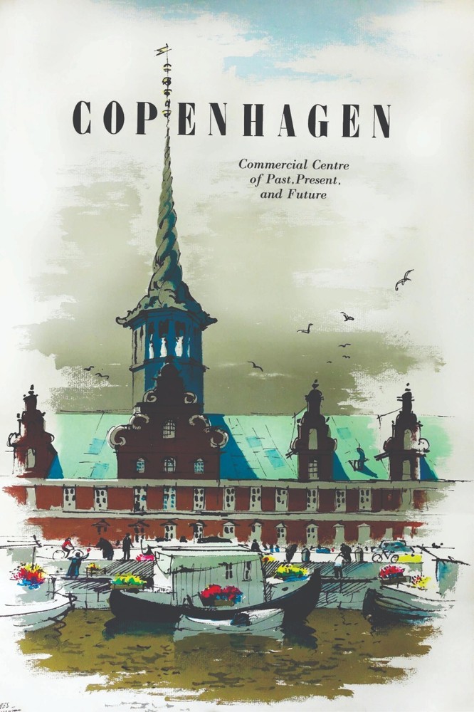 COPENHAGEN DENMARK VINTAGE STYLE PRINT/POSTER SATIN PHOTO PAPER T394